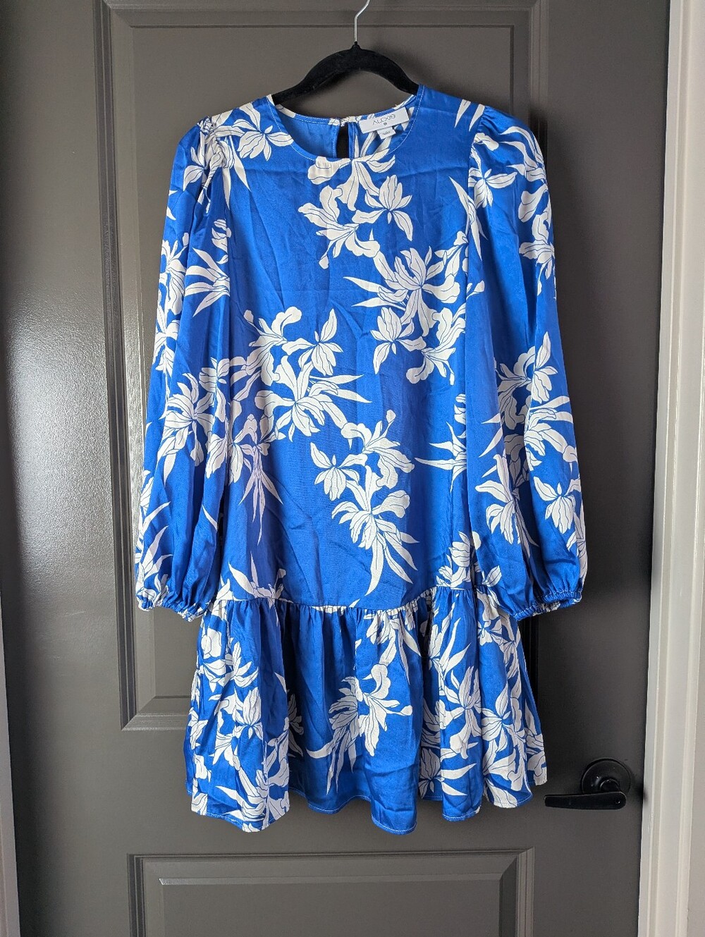 Alexis By Target Blue White Floral Mini Dress Size S